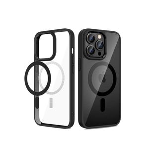 جراب متوافق مع MagSafe لهاتف iPhone 15 Pro: شفاف، رفيع، مقاوم للخدش لحماية الهاتف من السقوط