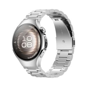 سوار معدني رجالي مقاس 18 مم متوافق مع ساعة هواوي GT 5 مقاس 41 مم / ساعة هواوي GT 4 مقاس 41 مم، مصنوع من الفولاذ المقاوم للصدأ باللون الفضي.