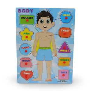 Wooden Puzzle Board Body Parts