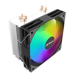 مبرد معالج Ante.c A450 FRGB للألعاب - مروحة 120 مم بإضاءة FRGB، 4 أنابيب نحاسية بتقنية Direct Touch، مشتت حراري عالي الأداء، تبريد هوائي للمعالج، متوافق مع Intel وAMD، مناسب لتجميعات Gaming PC