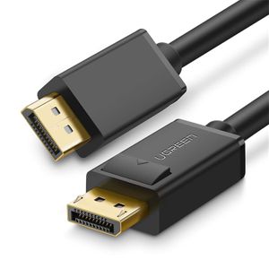 Ugreen كابل DP إلى DP بدقة 4K 60Hz UHD، كابل فيديو شاشة DisplayPort ذكر إلى ذكر، متوافق مع دقة 1080P Full HD لأجهزة الكمبيوتر الشخصية، وأجهزة الكمبيوتر المحمولة من HP، وبطاقات الرسومات، وغيرها...