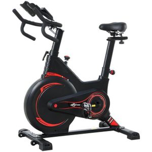Pooboo B7022-Spinning Bike Magnetic Resistance Indoor Cycling Bike 150KG Flywheel 6KG, Black & Red