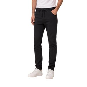 Firewood Men's Cotton Jogger Sweatpants – Regular Fit with Drawstring Waist - 0102030112 Black