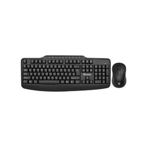 ST KCW-6000 Bluetooth Keyboard and Mouse Combo 2.4GHz Ergonomic Design Laser Printing Media Keys - Black