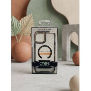 Magnetic Clear Case with black Frame for iPhone 12 Pro Max – MagSafe Compatible & 360° Camera Protection-Lavender