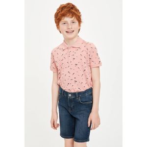 Defacto Men Kids Patterned Polo Neck Short Sleeve T-Shirt
