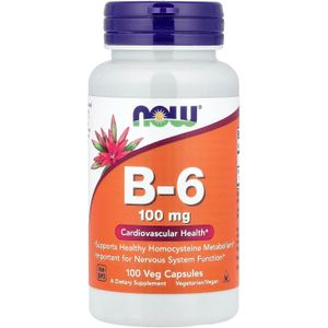 Now Vitamin B-6 100 mg 100 Capsules