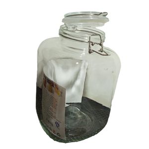 Glass Food Jar With clamp Air Tight Glass Lid 5000 Ml  