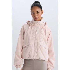 Defacto Woman Hooded Regular Fit Raincoat - Lt.Pink