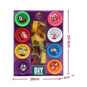 طقم صلصال للأطفال 8 ألوان – مجموعة صلصال ملونة مع أدوات وقوالب تشكيل – لعبة تعليمية إبداعية – DIY Fun Making