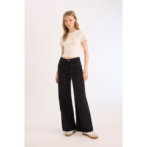 Defacto Woman Wide Leg Trousers - Black