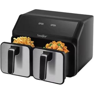 Sonifer قلاية هوائية رقمية 8 لتر 2 درج 2200 واط من الستانلس ستيل SF-1038