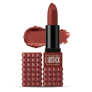 Sandra Cosmetics Lipstick SC671A, Cream Finish, Brown, Studded Case, Shade 30