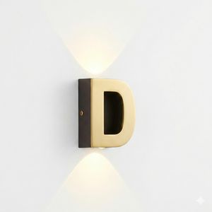 Letter D LED Wall Sconce - Modern Architectural Lighting