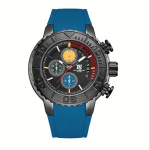T5  Multifunction Chronograph Watch – Blue Dial – Silicon Strap – Water Resistant – H4024GA