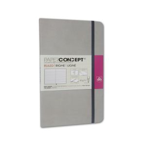 OPP PAPER CONCEPT Soft Cover E*ecutive Notebook - Pastel Colors - 14 * 9 cm - Light Grey
