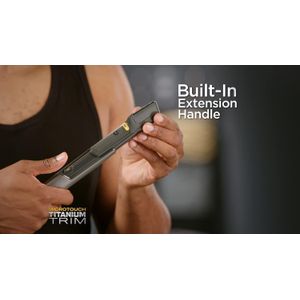 MicroTouch Micro Touch Titanium Trim PRO, Rechargeable Lighted Hair Cutting Tool and Body Groomer, Black