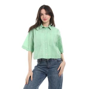 Andora Short Blouse For Everyday Wear - Light Green