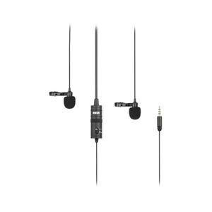 Boya  BY M1DM Dual Omnidirectional Microphone  High Quality Sound with Storage Bag  Ideal for Multi Device Use