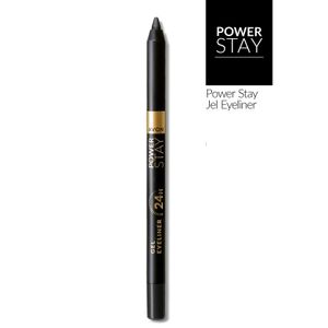 Avon محدد عيون جل باور ستاي يدوم 24 ساعة، 1.2 غرام، أسود لامع
