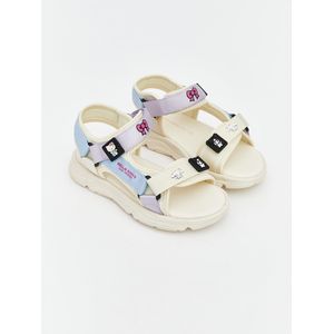 LC Waikiki Hello Kitty Printed Hook And Loop Girl's Sandals