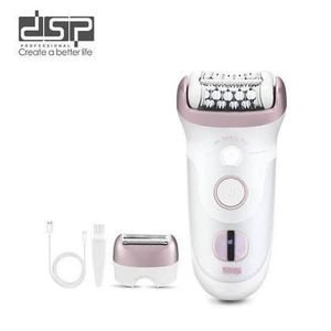 Dsp جهاز إزالة الشعر 70575 – ماكينة إزالة شعر نسائية 2 في 1 قابلة للشحن بشاشة LED