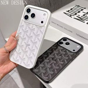 Cooyee 18 Pro Max Grain Leather Magnetic PU Leather Case for iPhone Metal Camera Bezel, MagSafe Support silver