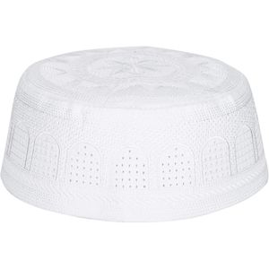 قبعة كوفي من هابيفيدا، قبعة قطنية خفيفة الوزن وجيدة التهوية ومطرزة، مناسبة لصلاة رمضان والعيد، مقاس 57، مصنوعة من البوليستر والقطن، للرجال والأولاد