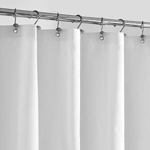 Proof Shower Curtain Water Repellent Easy Installation (White)