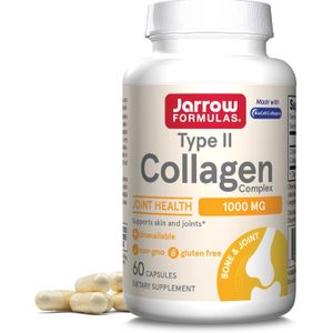 Jarrow Formulas Collagen Type2 1000mg 60 Capsules - Hydrolyzed Collagen Type 2 - Skin - Bones - Cartilage - Made in USA