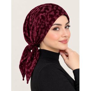 Women's velvet turban featuring an elegant design and a distinctive back tie- suitable for daily wear and available in various colors.