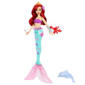 Mattel دمية حورية البحر أرييل للسباحة مع لعبة رش الماء و4 ملحقات - JFC39