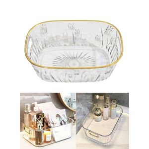 Acrylic Makeup Organizer , Bathroom Vanity Organizers and Storage, Ideal for Desk and Dresser Countertops, Great for Cosmetics, skincare, Lipsticks  38*25*10cm