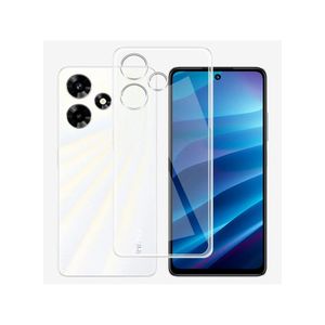 جراب شفاف من مادة TPU الناعمة، مصنوع من السيليكون المرن، مقاوم للخدش، متوافق مع هاتف Xiaomi Infinix Hot 30i NFC X669D 4G (6.55 بوصة) - شفاف