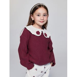 LC Waikiki Peter Pan Collar Floral Girl's Knitwear Sweater