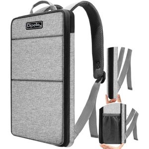 Dipelle Slim E*pandable Laptop Backpack  Water-Resistant Travel & School Bag  Fits MacBook Air/Pro 13-16.2 Dell, HP, Lenovo & Most 13-15.5 Notebooks  Stylish for Work & Commute (Dark Gray, 15.6)