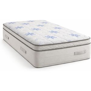 Laurette Pillow Top Mattress – 35 cm Height – Connected Spring System – High-Density Foam Layers – Dual Winter & Summer Sides – Super Soft Pillow Top – Ventilated Design with 4 Handles. (200 * 120)
