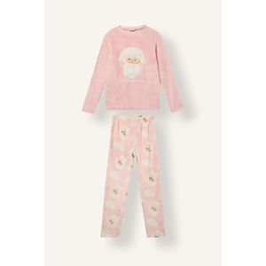 Defacto 2 piece Regular Fit Animal Print Knitted Pyjamas