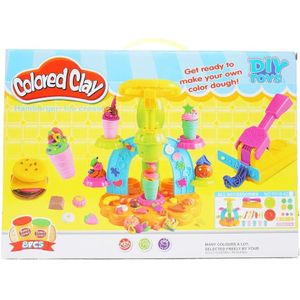 صلصال بـ 8 ألوان لصنع أشكال الآيس كريم - عرض متعدد الألوان Ofer-280