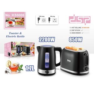 Dsp طقم غلاية كهربائية 1.7 لتر وتوستر شريحتين – 2200 وات – KS0008