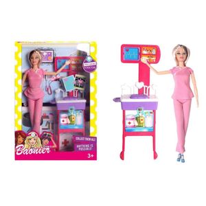 Doll دمية الممرضة بونييه مع الإكسسوارات - JJ8691-6