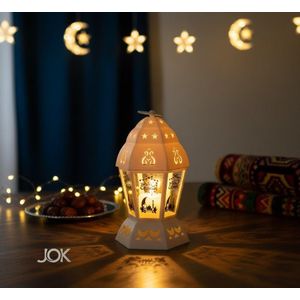 فانوس رمضاني اكليرك في زجاج 25 سم