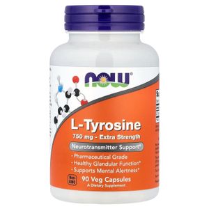 Now Foods L-Tyrosine 750 mg 90 Capsules