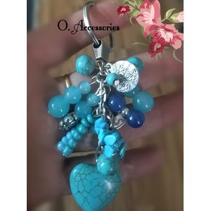 Letter A Keychain Accessories Cute Crystals Keyring Initial Key Ring for  Women