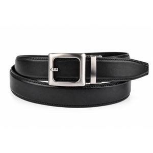 Men's Classic Belt - High Quality Genuine Natural Leather - Crack Resistant Belt, Black, 