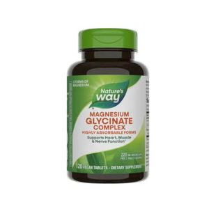 Nature ماغنسيوم جلايسينات Magnesium Glycinate Complex 110 مجم - 120 قرص