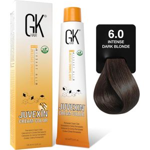 Gk Hair صبغة شعر جي كيه هير- بلوند غامق انتنس، 6.0
