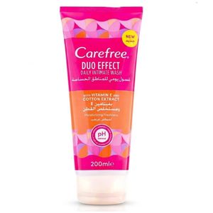 Carefree Duo Effect Daily Intimate Wash With Vitamin E & Cotton Extract 200 ml