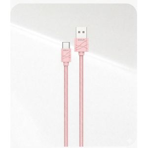 USB Type A to USB Type C Fast Charging Cable 3A, 1.2M Light Pink, 480Mbps Data Transfer, Flexible TPE Material, Durable Android & Type-C Devices Charger Cord