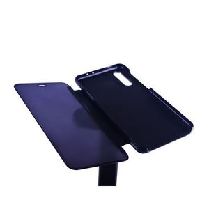 Mirror Filp Clear View Standing Cover For Samsung A30/A20 - Black